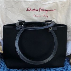 Salvatore Ferragamo Black Top Handle Bag